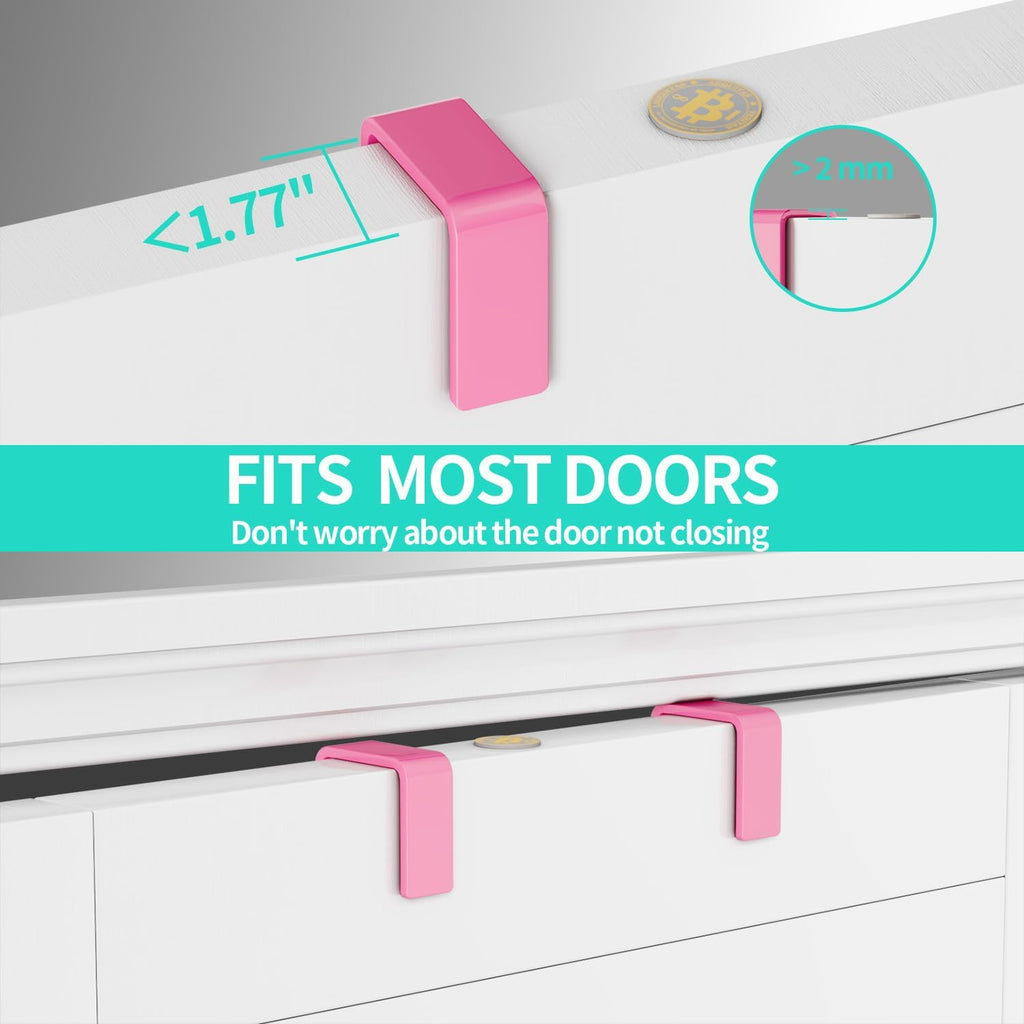 HapiRm Over Door Organizer Storage - Hanging Door Organizer with 4 Metal Large Capacity Baskets and
