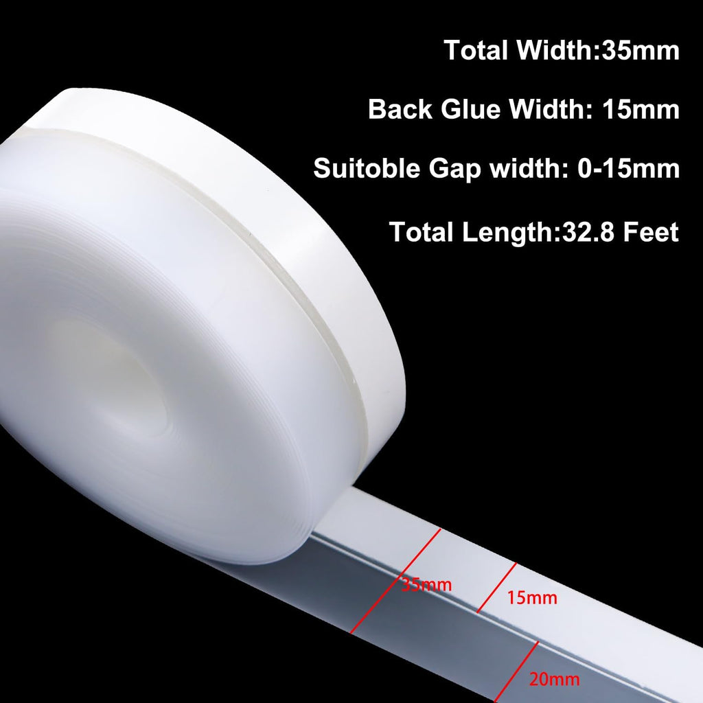 FOURGUN Silicone Weather Stripping Seal Door Tape 35 MM * 33FT Insulates Soundproofs Perfect for
