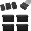 4 Pcs 1" x 1-1/2" Rectangular Rubber Chair Leg Caps, PVC Table Leg Covers, Flexible & Anti-Slip