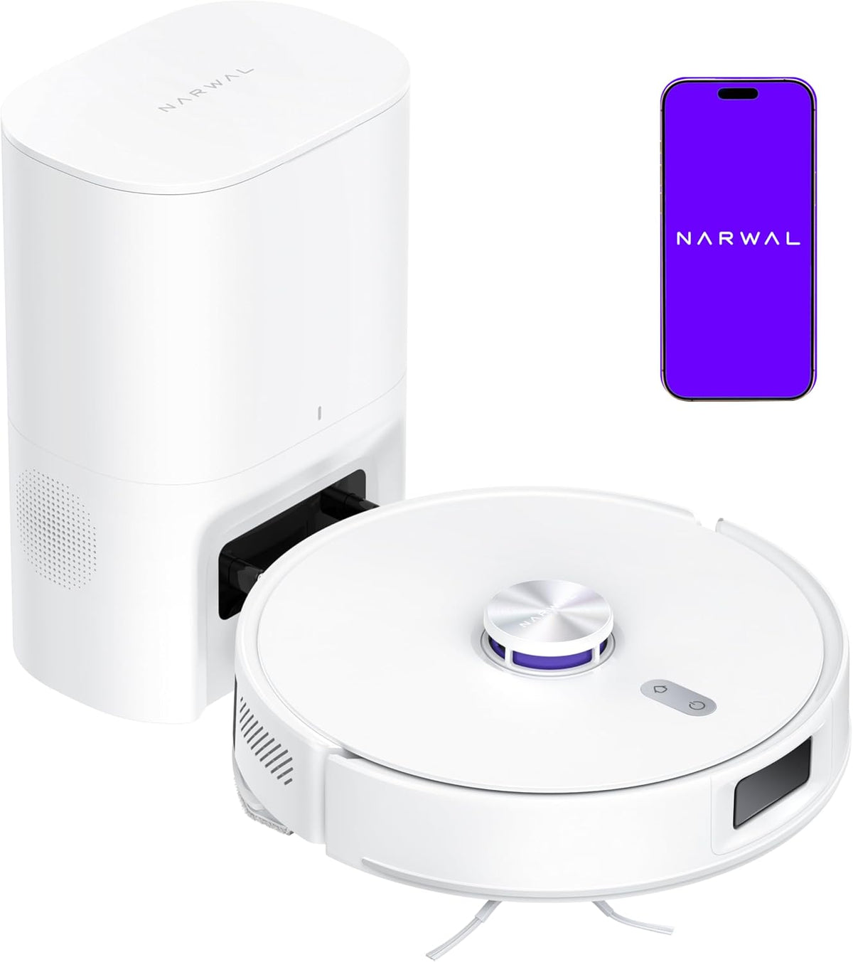 NARWAL Freo S Robot Vacuum and Mop Combo, 8000Pa Suction, 180 Days Hands Free, Self-Emptying Base