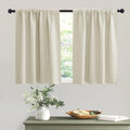 RYB HOME Small Window Curtains - Room Darkening Light Block Energy Efficient Privacy Drapes for