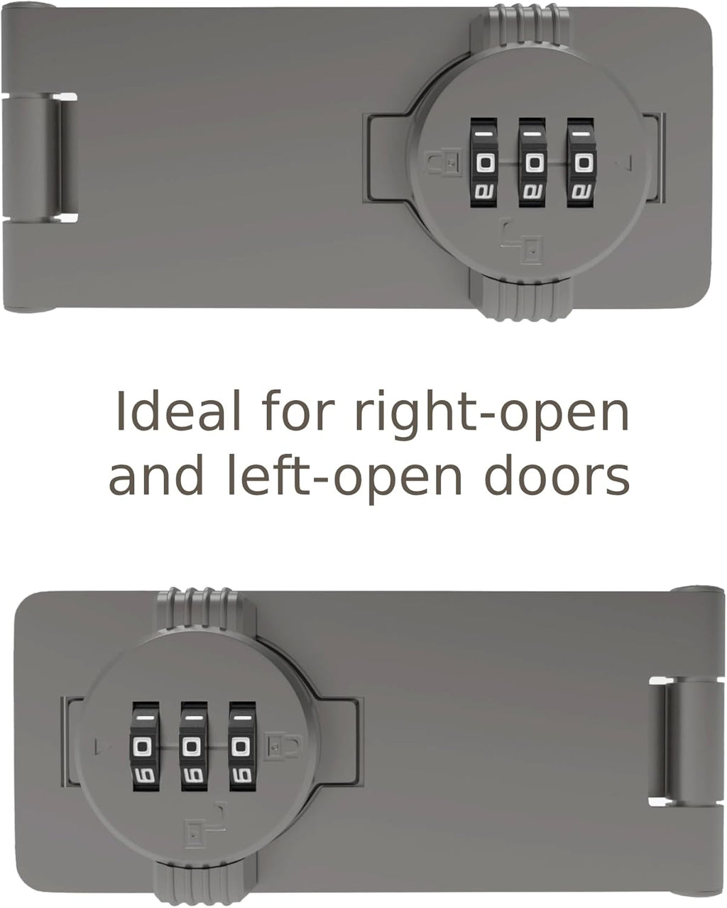 Keyless Combination Lock – 3-Digit Combination Lock for Cabinet Doors – Twist Knob Hasp Latch Lock