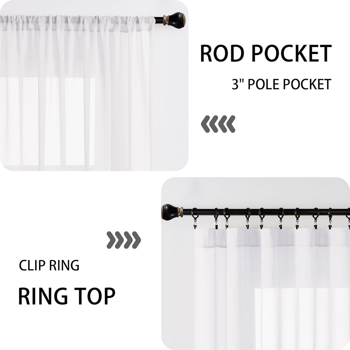 Tollpiz Short Sheer Door Curtain Closet Linen Textured Curtain Sheers Doorway Light Filtering Voile