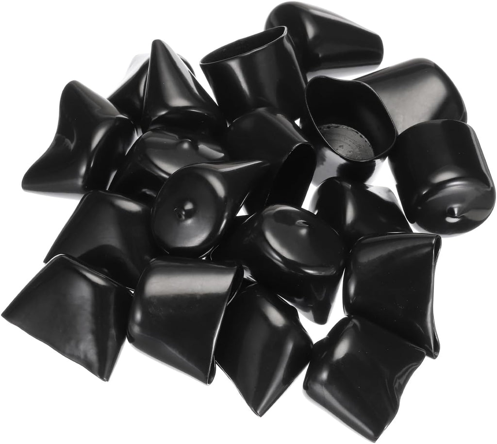 uxcell 20pcs Rubber End Caps 32mm ID Vinyl PVC Round Tube Bolt Cap Cover Screw Thread Protectors