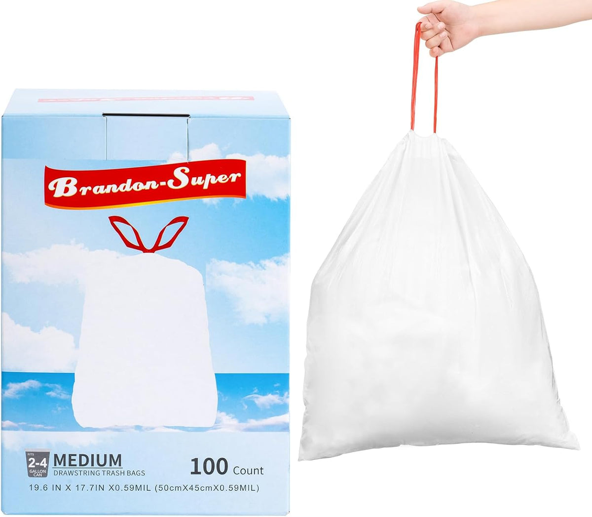Small Trash Bag 4 Gallon Drawstring Garbage Bags For Small Trash Cans 2-4 Gallon, Office kitchen
