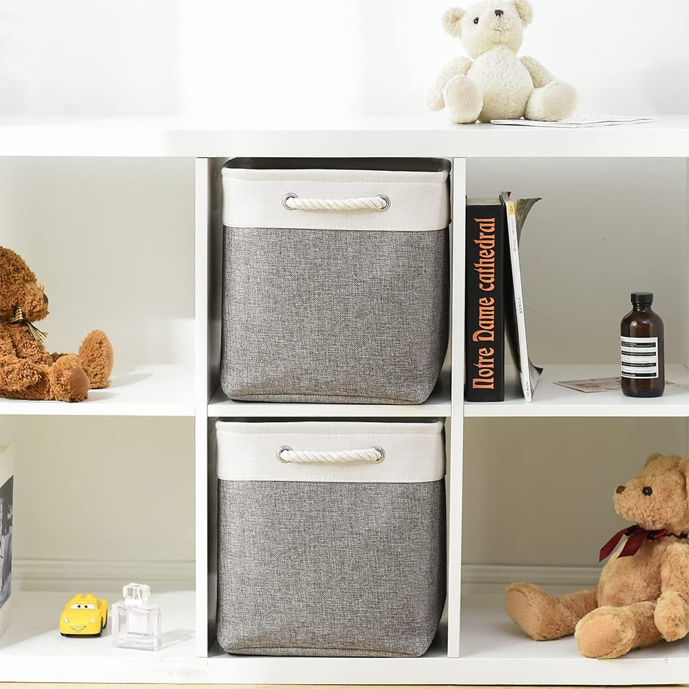 TcaFmac Organization and Storage Basket for Organizing - 16x12x12 inch Large 2 Pack Collapsible