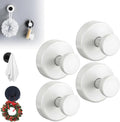 Suction Cup Hooks for Wreaths, 2025 New No Drill Suction Cup Hooks on Glass, Wreath Hanger for