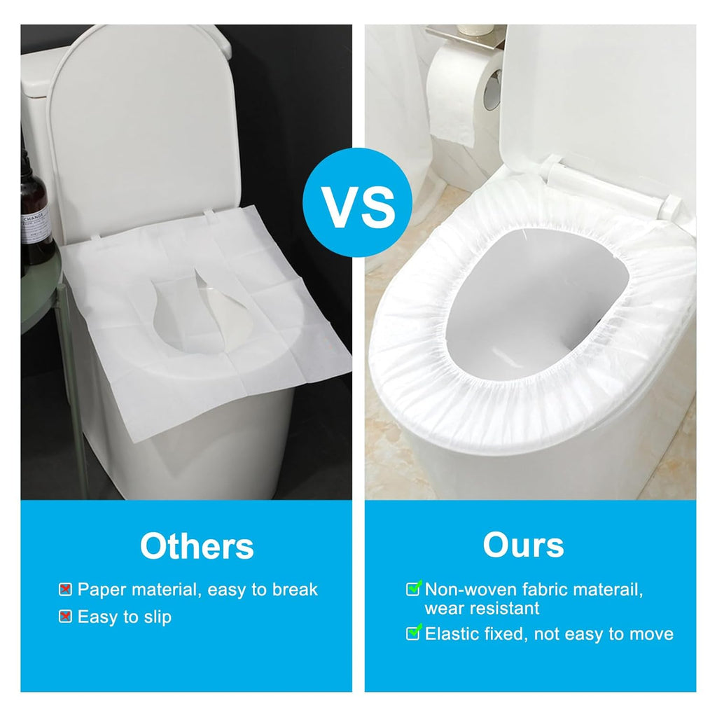 20 Pack Disposable Toilet Seat Cover Waterproof Non-Woven Fabric, Disposable Toilet Seat Covers for