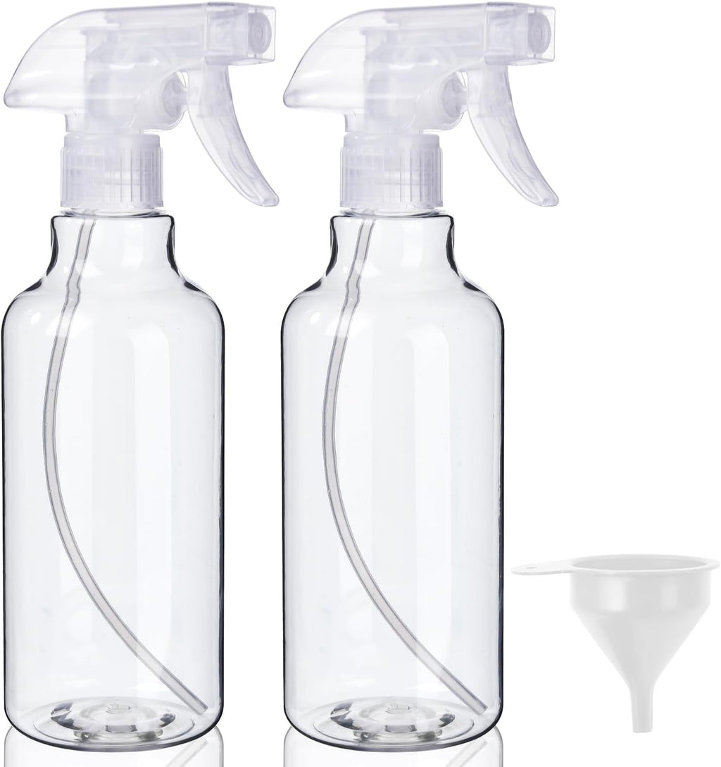 Airbee Plastic Spray Bottles (2-Pack, 16.9 Oz) Spraying, Clear