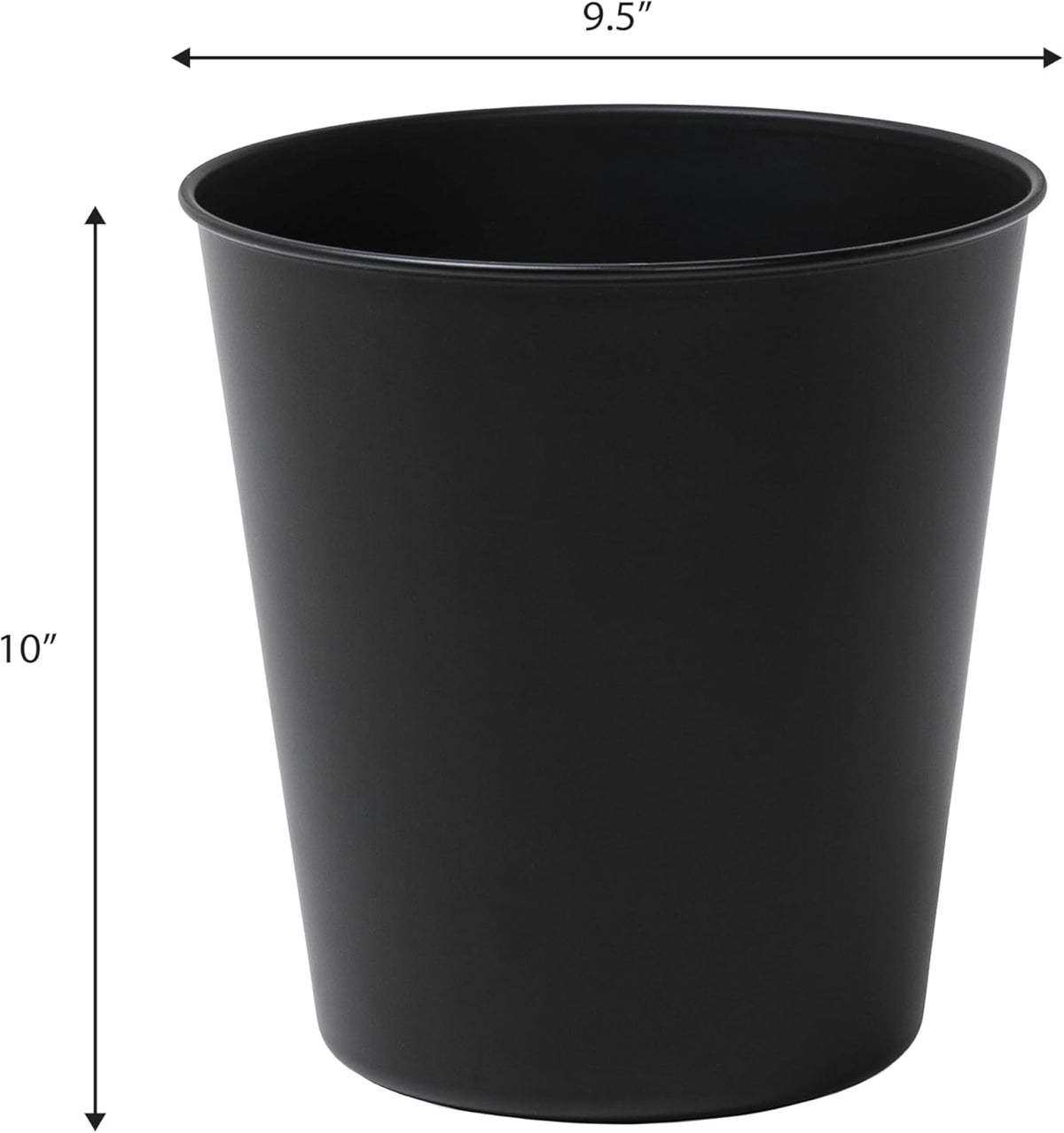 happimess HPM1113A Nolan Modern Classic Smooth Steel 2-Gallon Wastebasket for Home, Bathroom