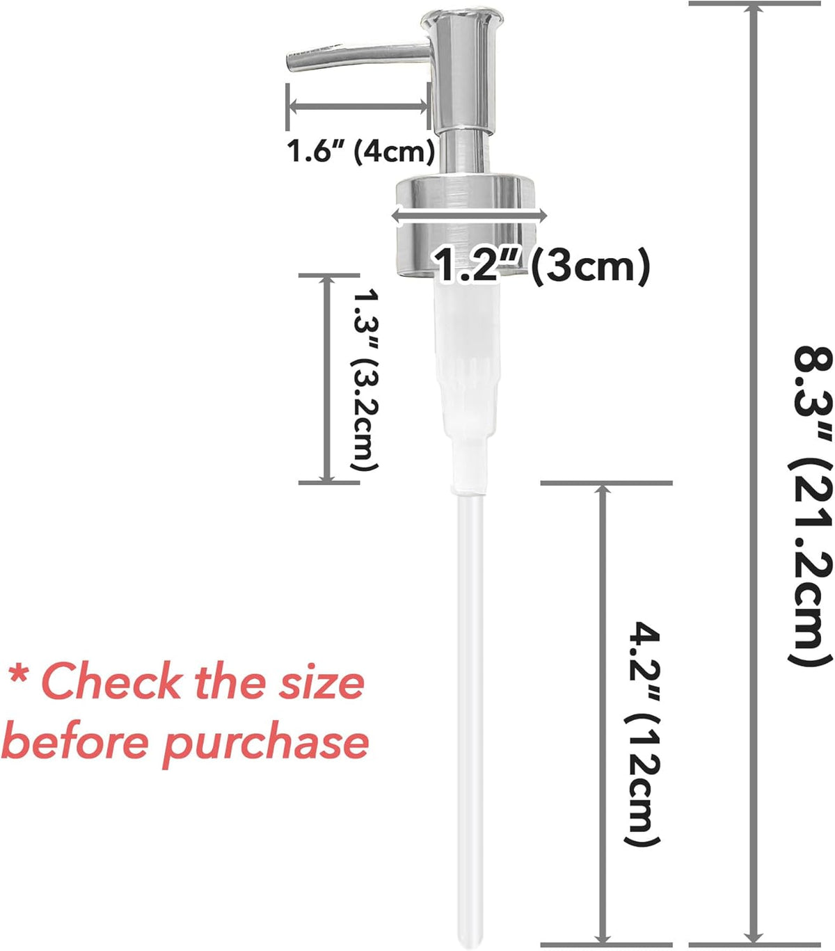 Soap Dispenser Pump Head Replacement 10 Pack, 28/400 Threads Standard Size, for Bathroom and
