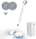 Cordless Electric Mop, Dual Motor Powerful Spin, Cordless Mop with LED Headlight/Water Sprayer
