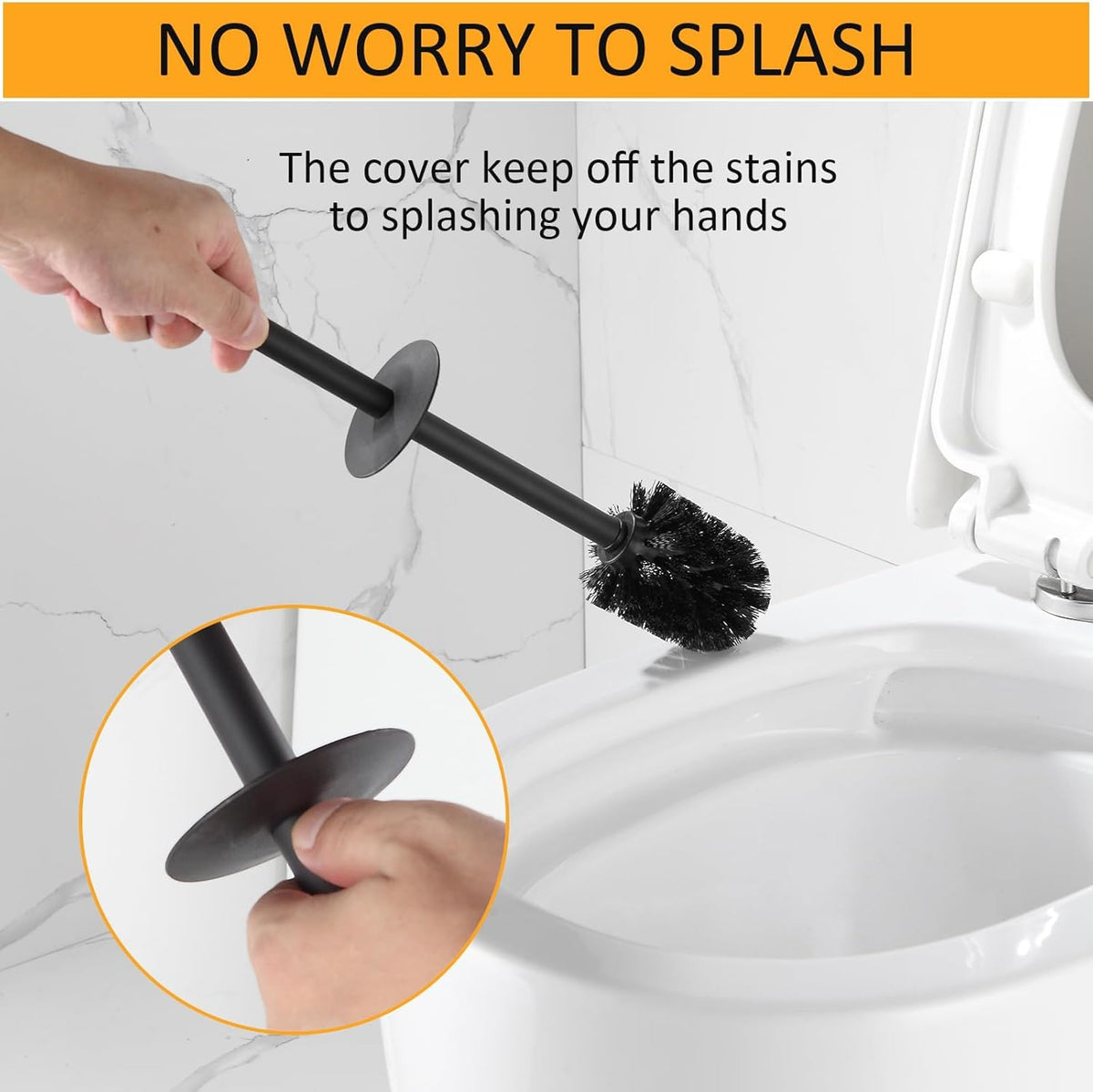 BGL Toilet Brush and Holder Set 2 Packs Aluminium Free Standing, Bathroom Storage and Organization