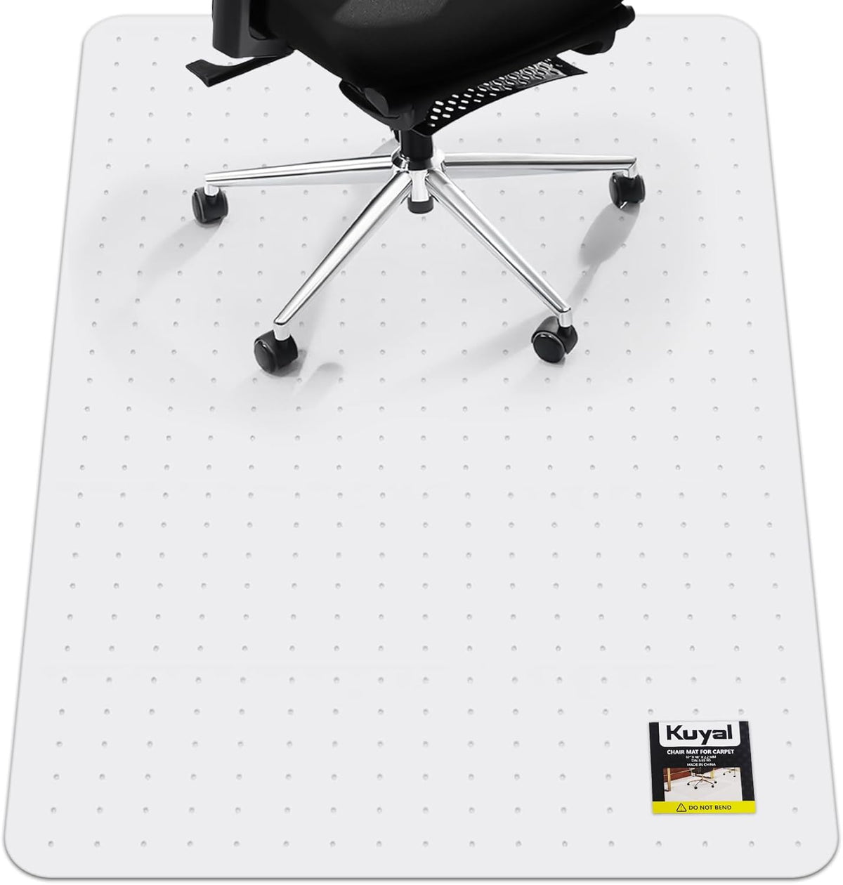 Kuyal Office Chair Mat for Carpet, 32x55 Clear Heavy Duty Computer Chair Mat, Under Desk Protector