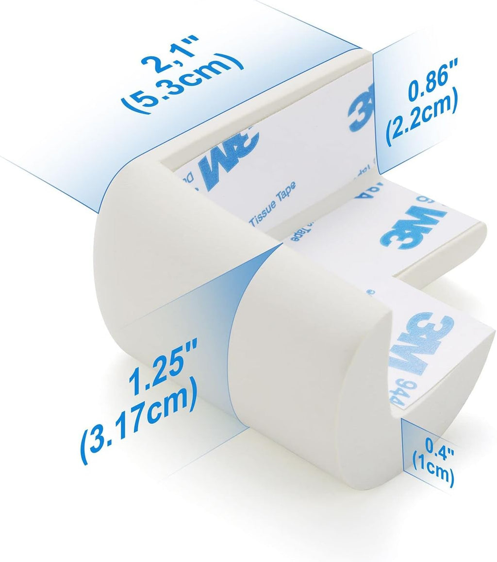 8 Pack Soft Sponge Table Corners, Corner Protector Baby, Baby Proofing Corner Guards, Pre-Taped