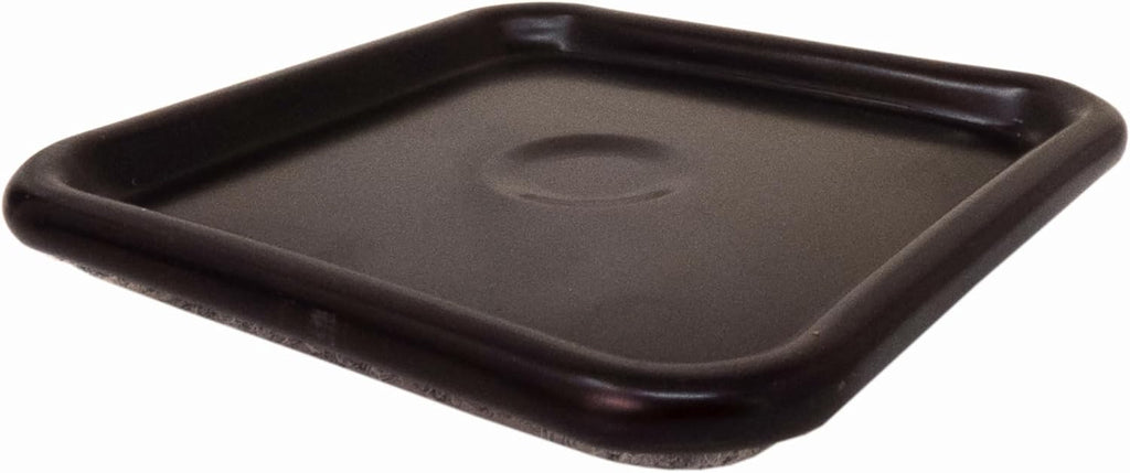 softtouch 1 3/4" Square Carpeted Bottom Furniture Caster Cups, Protect Hardwood Floors, Brown/Grey