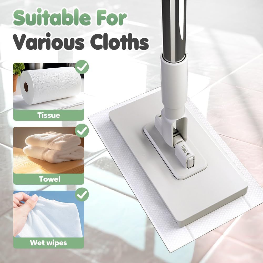 Disposable Dust Mop with 4 Reusable Cloths, mopa desechable para el polvo con 4 PañOs
