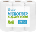 AIDEA Microfiber Cleaning Cloth Roll, Shop Towels 165 Sheets(3 Roll), Tear Away Reusable Paper