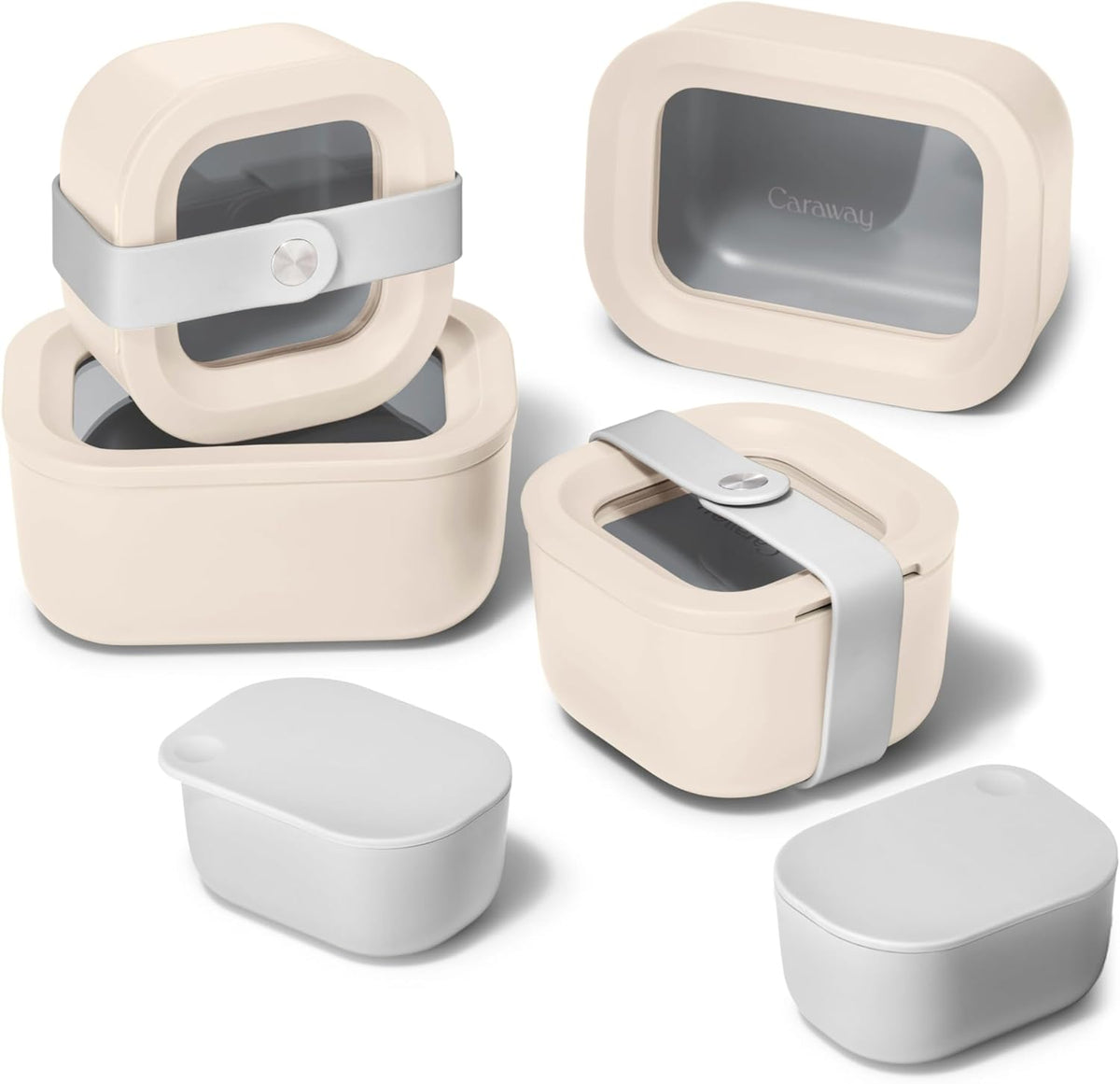 Caraway Mini Food Storage 11pc Set - Glass Storage Containers for Food - Non-Toxic Ceramic-Coated