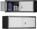 Metal Garage Storage Cabinet, Locking Cabinet Wall Mounted, 12.8" H Floating Cabinet for Warehouse