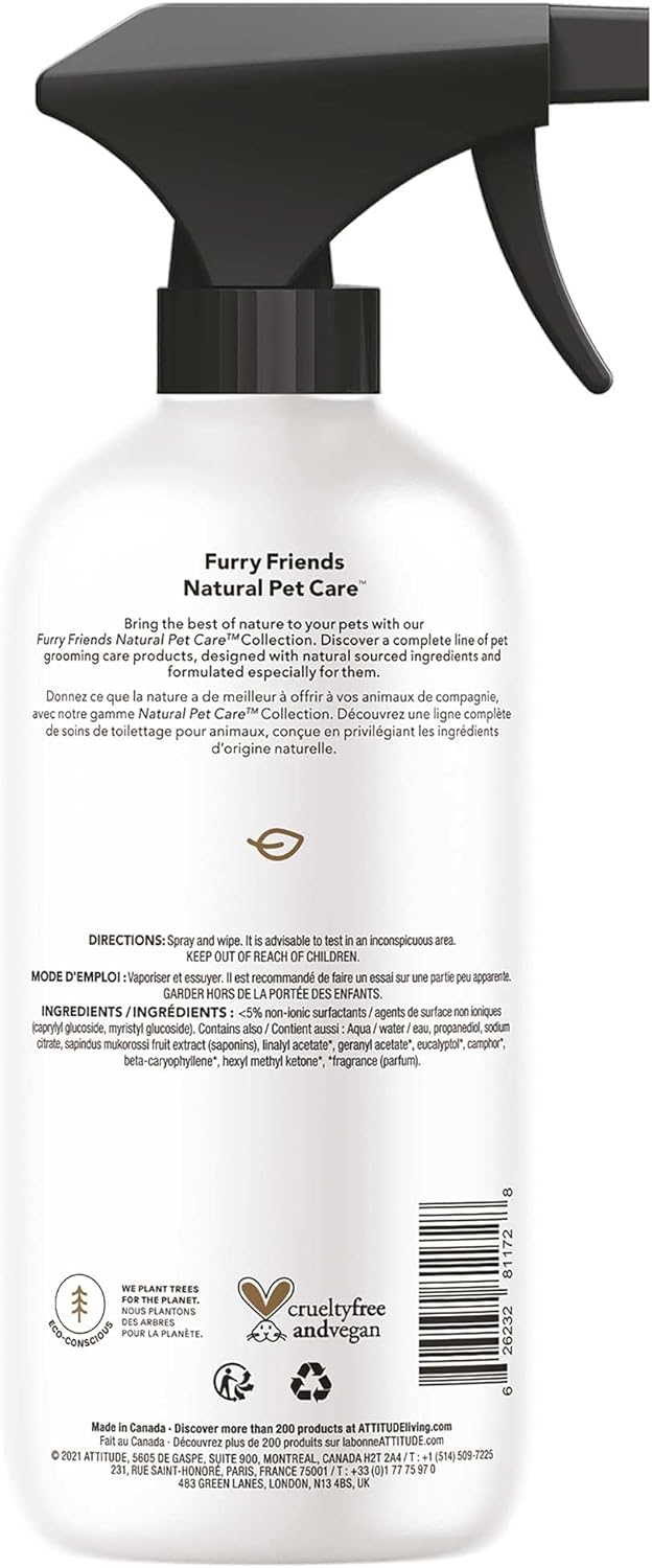 ATTITUDE All Surface Cleaner for Pets, Plant and Mineral-Based Ingredients, Vegan and Cruelty-free