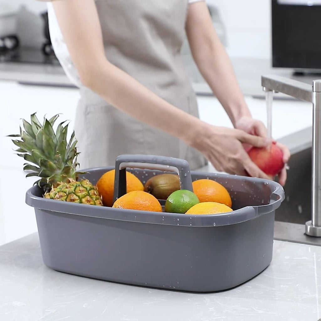 JiatuA Large Cleaning Supplies Caddy Portable Shower Caddy Basket Dark Gray