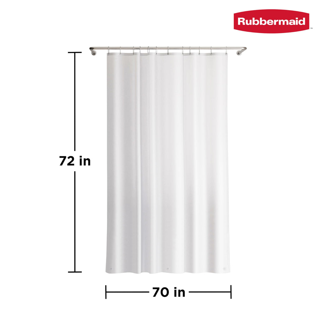 Rubbermaid Frosty Shower Curtain Liner, Waterproof Heavyweight 8g PEVA Shower Liner for Bathroom