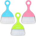 CHENGU 3 Pcs Mini Dustpan Set Brush for Table Whisk Brooms Small Dustpan Broom Set Mini Dust Pans
