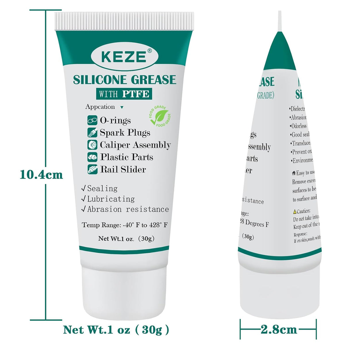 KEZE Silicone Grease Tube PTFE Synthetic Lubricant Sliding Door Grease Automotive Lubrication RV