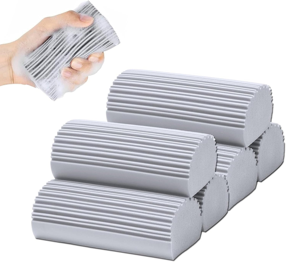 18-Pack Damp Clean Duster Sponge,Magic Sponge Eraser for Housekeeping,Reusable Cleaning Sponge for