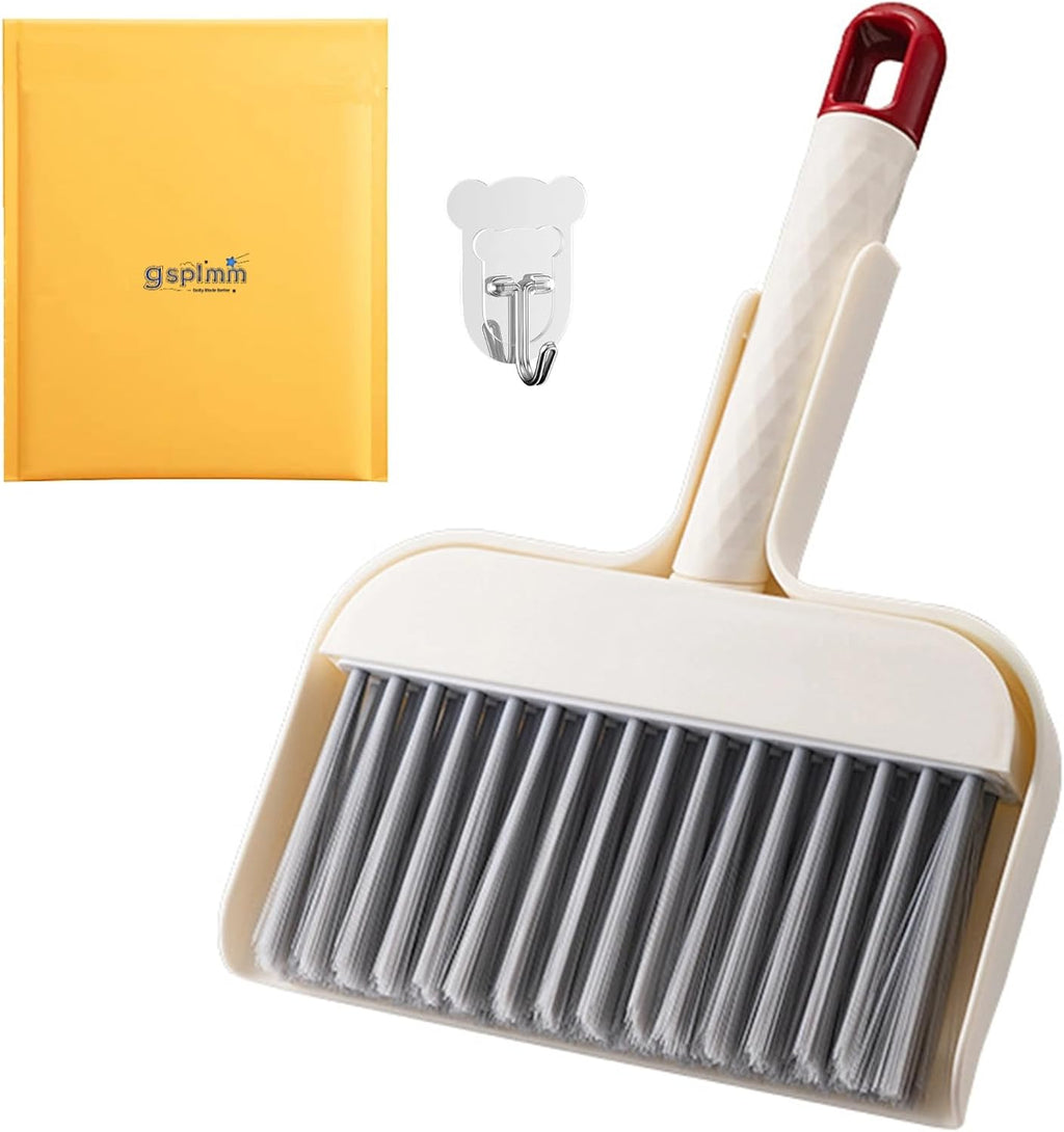 Mini Broom and Dustpan Set - Compact Cleaning Kit for Home, Car, Camping, Pet Hair, Small Spaces &