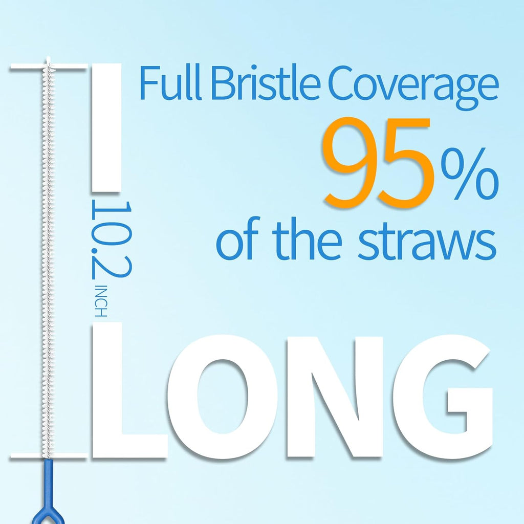 6 Pack Straw Cleaner Brush - 12.6 Inch Extra Long Straw Cleaners Different Sizes and Comfortable