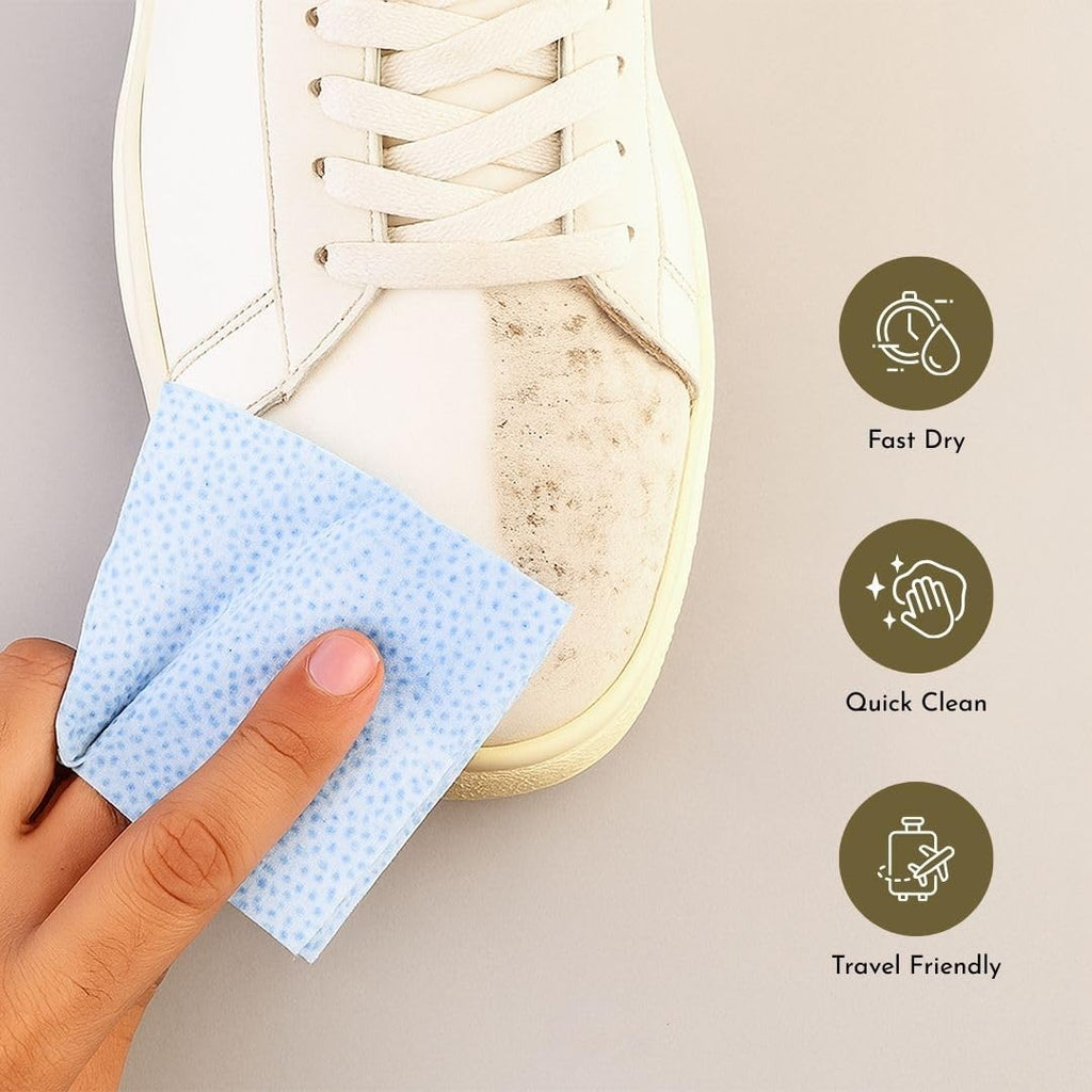 Ardur Premium Shoe Cleaning Wipes For Sneakers (30 Individually Wrapped Wipe) | Dual-Texture Design