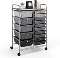 GOFLAME 15-Drawer Rolling Storage Cart, Multipurpose Movable Organizer Cart, Utility Cart for Home