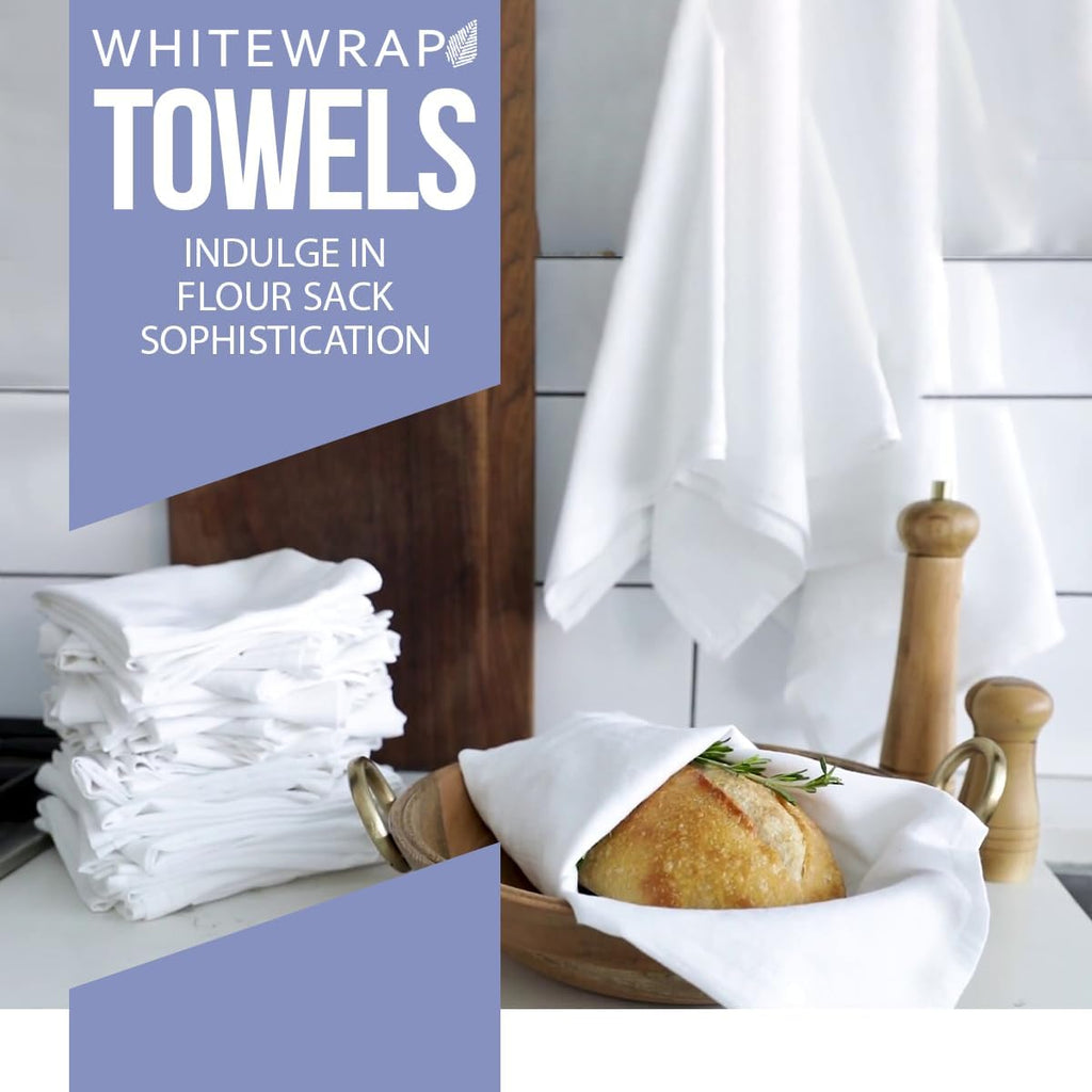 Flour Sack Towels | Tea Towel for Crafts| Kitchen Dish Cotton Blank Towel for Embroidery|Baking