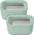 Caraway 2pc Glass Food Storage Set - 2.6 Cup Food Containers (2) - Non-Toxic Ceramic-Coated Glass