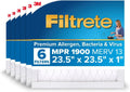 Filtrete 23.5x23.5x1 AC Furnace Air Filter, MERV 13, MPR 1900, Premium Allergen, Bacteria&Virus