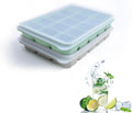 Ice Cube Trays Set of 2, Easy Release 15 Flexible Silicone Ice Cube Molds with Removable Lid