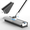 Scrub Brush with Long Handle, Floor Scrub Brush Squeegee Broom for Cleaning, 3 in 1 Shower Scrubber