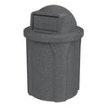 42 Gallon Round 100% Recycled Plastic Heavy-Duty Commercial Outdoor or Outdoor Trash Can with Push