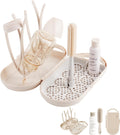 MOTHER-K Travel Baby Bottle Drying Rack Set - Baby Bottle Cleaner Kit with Mini Silicone Bottle