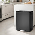 GarveeHome Step Dual Trash Can, 60L/16 Gallon Recycle Bins with Lid, 2 Removable Wastebusket, Step