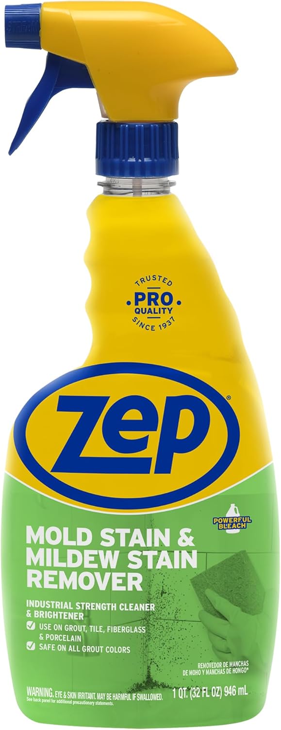 Zep Mold Stain and Mildew Stain Remover - 32 oz (Pack of 12) - ZUMILDEW32 - Experience the Power of