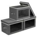 Homsorout Storage Bins with Lids - Fabric Storage Boxe with Window, Collapsible Closet Organizers