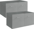 StorageWorks Gray Storage Cubes, 13x13 Storage Cube Bins with Handle, Cube Storage Organizer Bins