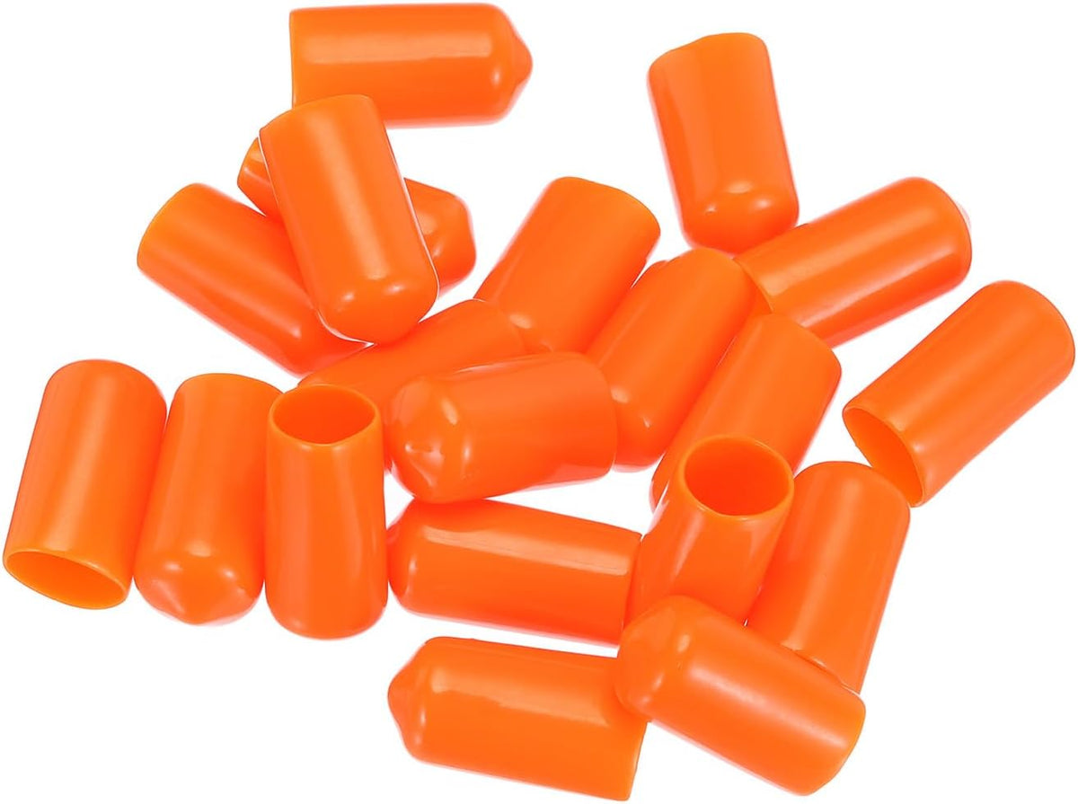 uxcell 20pcs Rubber End Caps 10mm(3/8") ID Vinyl PVC Round Tube Bolt Cap Cover Screw Thread