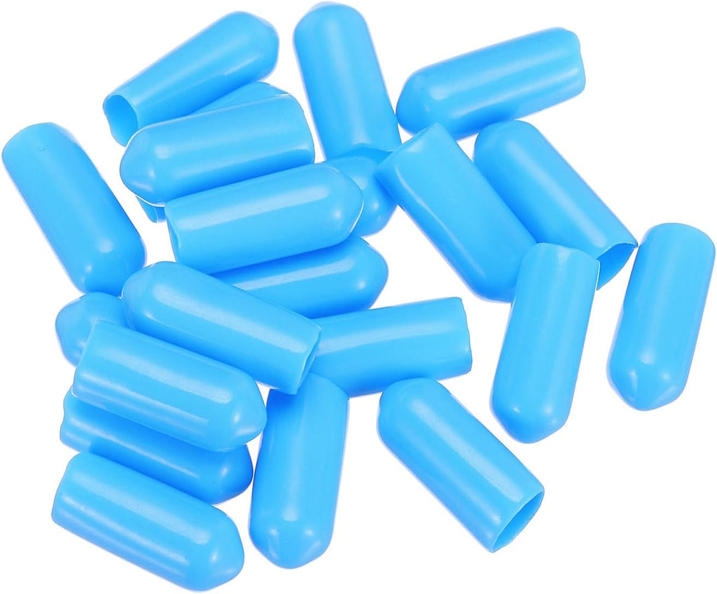 uxcell 20pcs Rubber End Caps 6mm(1/4") ID Vinyl PVC Round Tube Bolt Cap Cover Screw Thread