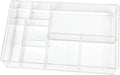 8-Section Clear Drawer Organizer, Large Acrylic Drawer Divider Tray for Desk,Bathroom,Office