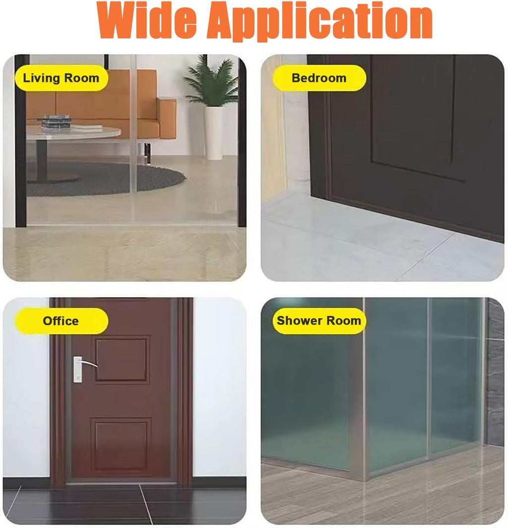 No Residue 32.8FT Door Weather Stripping Door Seal Strip, Silicone Sealing Sticker Sealing Tape for