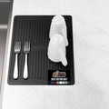 GORILLA GRIP 100% BPA-Free Patented Silicone Dish Drying Mat for Kitchen Counter, Water Catching